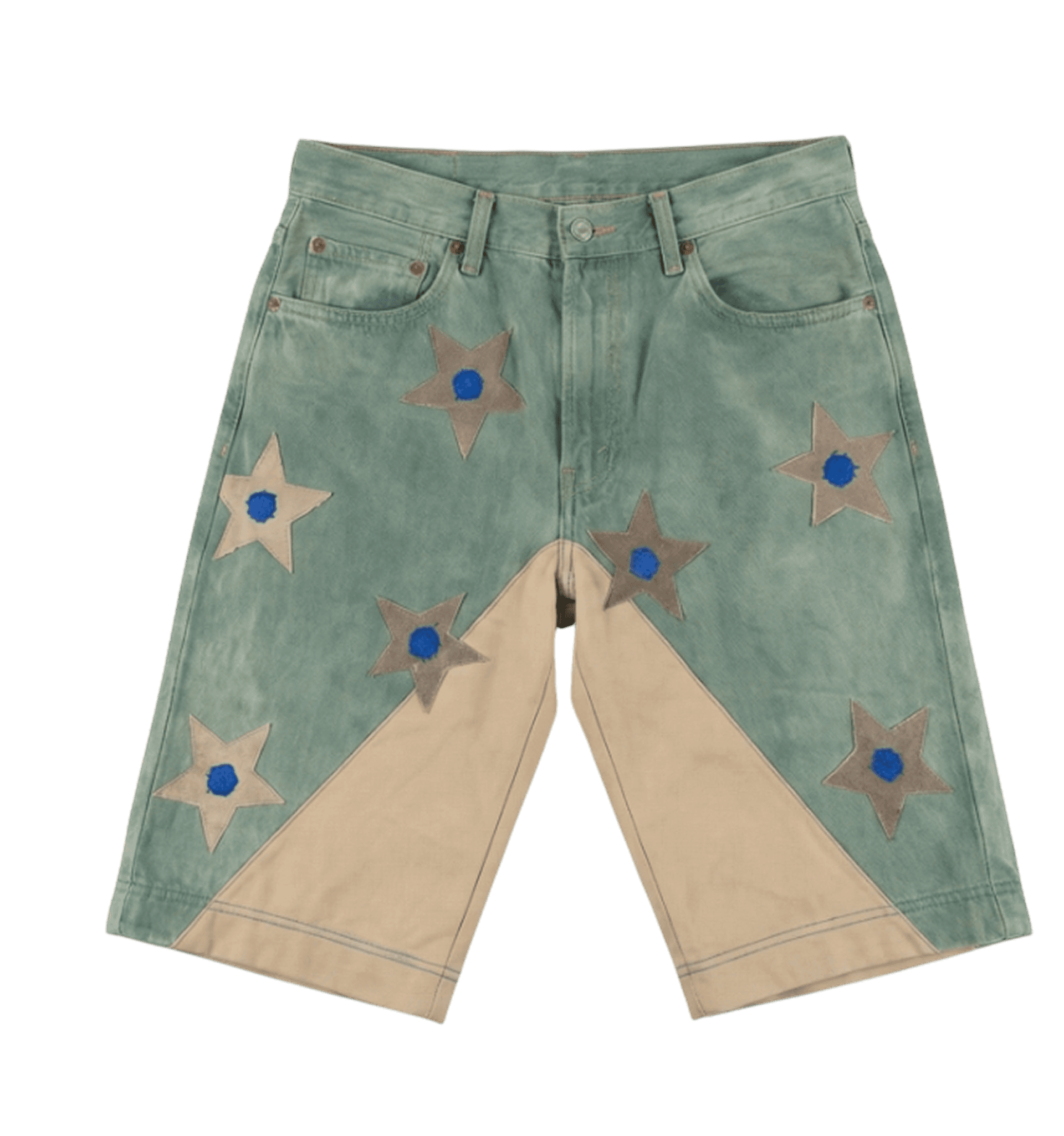 IMPACT ET TOILE · 04 — Short denim · Vert